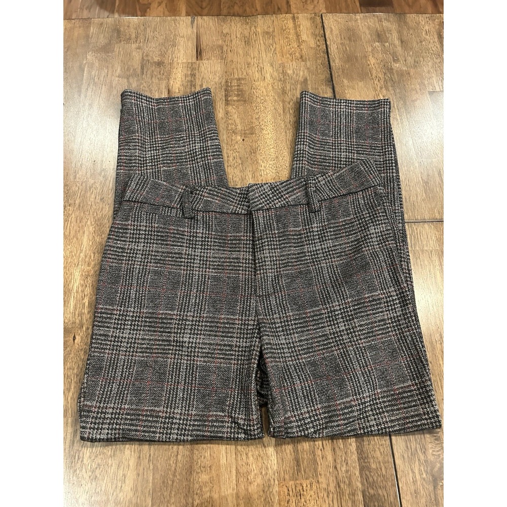 Kut From The Kloth Plaid Pants Womens 6 Black Academia Preppy Schoolgirl Nerdy